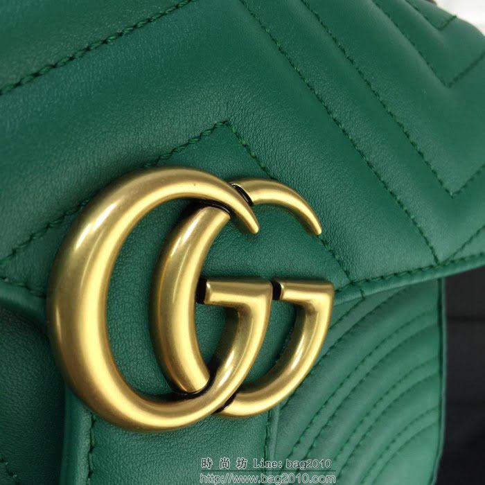GUCCI古馳 新款 專櫃品質 原單 547260 綠色 鏈條 手提 單肩 斜挎包HY1370